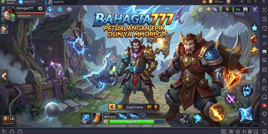 Tampilan gameplay BAHAGIA777 dengan aksi menegangkan dan lingkungan menawan.