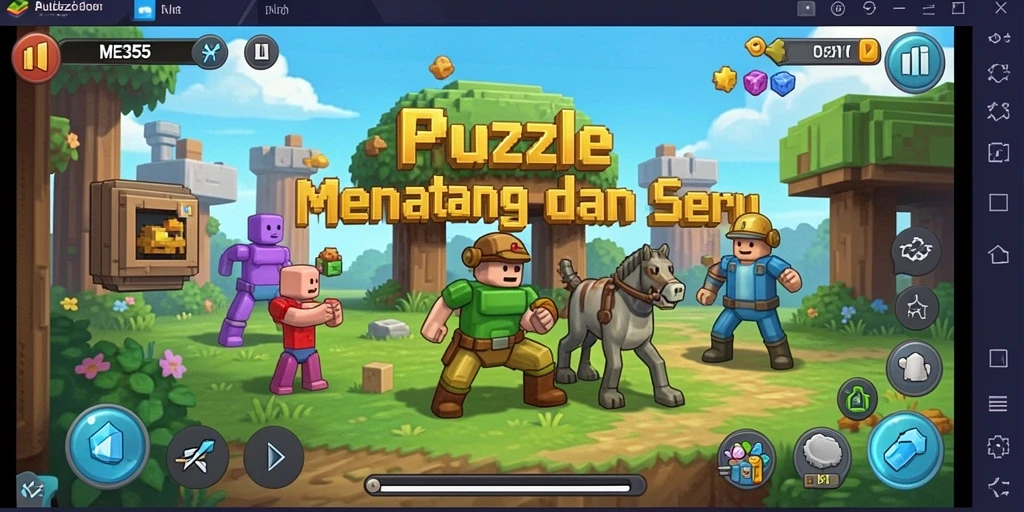 Gameplay seru dalam ME355 dengan tantangan Puzzle.