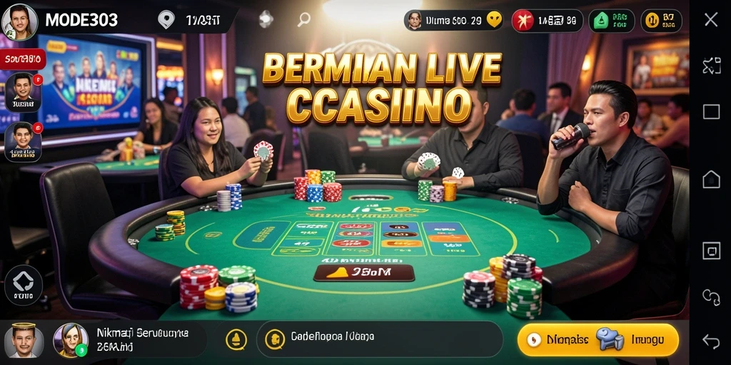 Tampilan gameplay Live Casino yang menarik dan interaktif di MODE303.