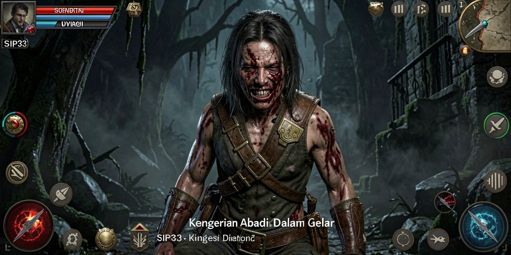 Gameplay SIP33 menampilkan suasana kengerian yang mencekam dan penuh ketegangan.