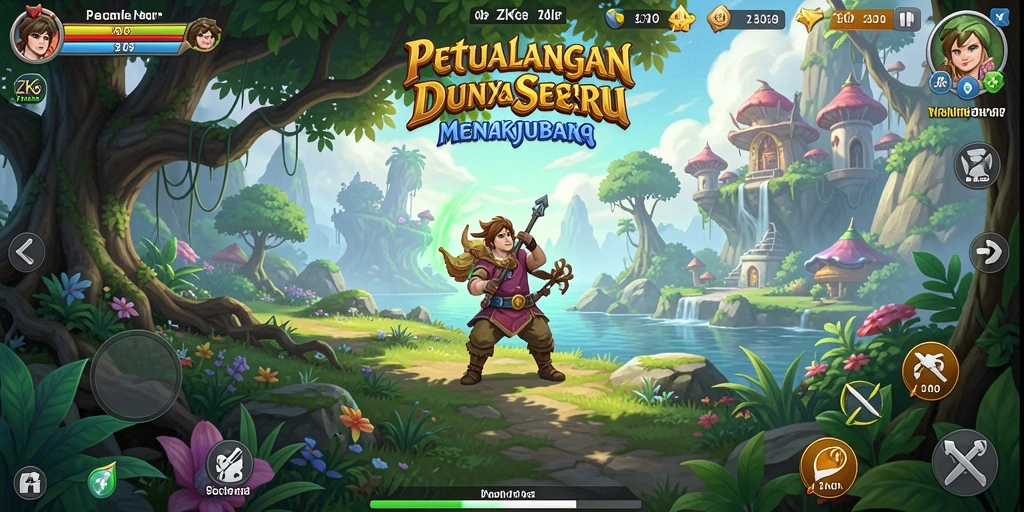 Tangkapan layar utama ZK6 menampilkan aksi seru dalam petualangan yang menegangkan.